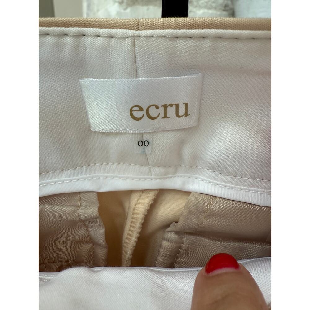 Ecru Women's Biege Madison Slim Leg Straight Trouser Size 0 - Picture 3 of 5